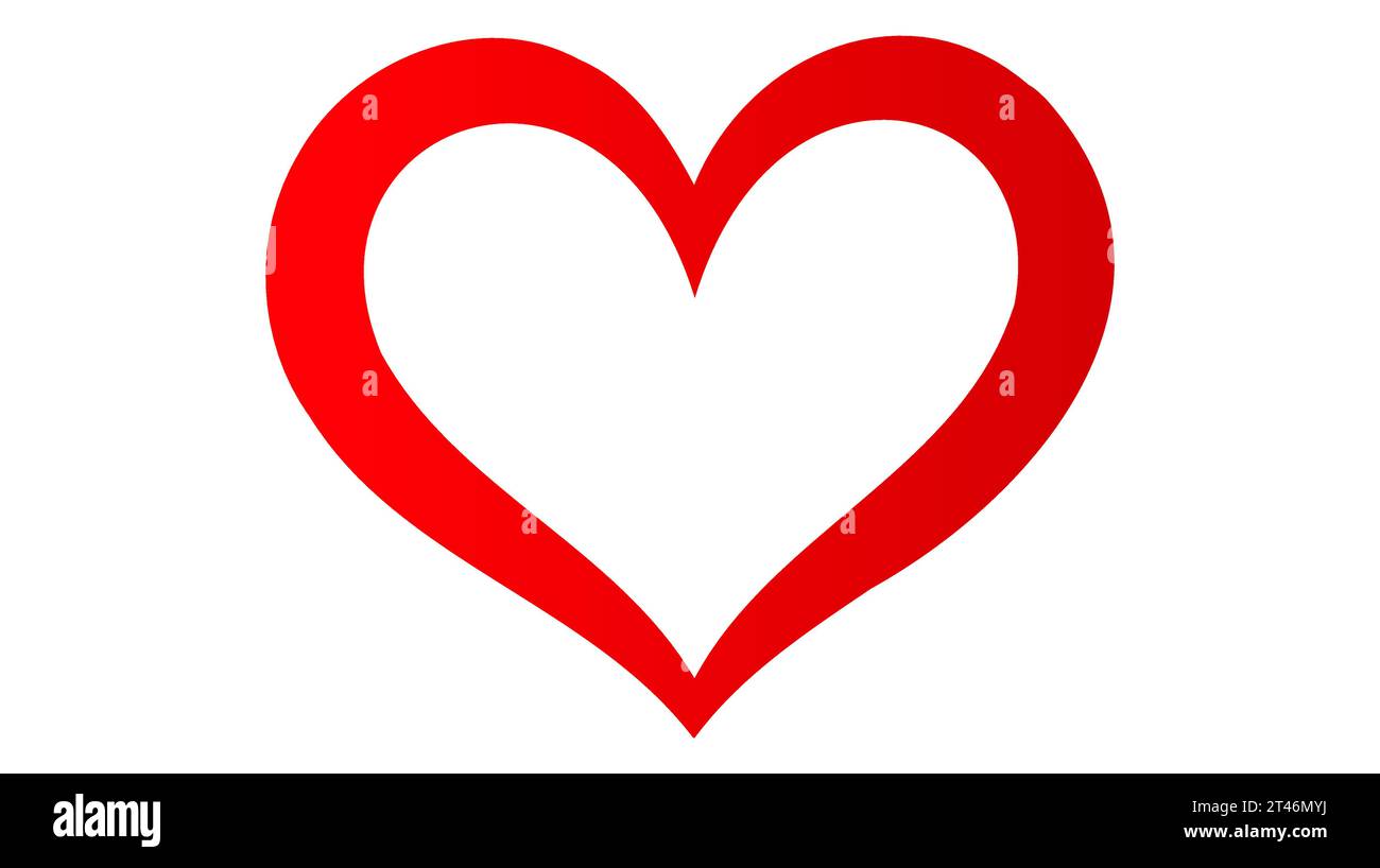 Red heart icon on white background. Love logo heart illustration Stock ...