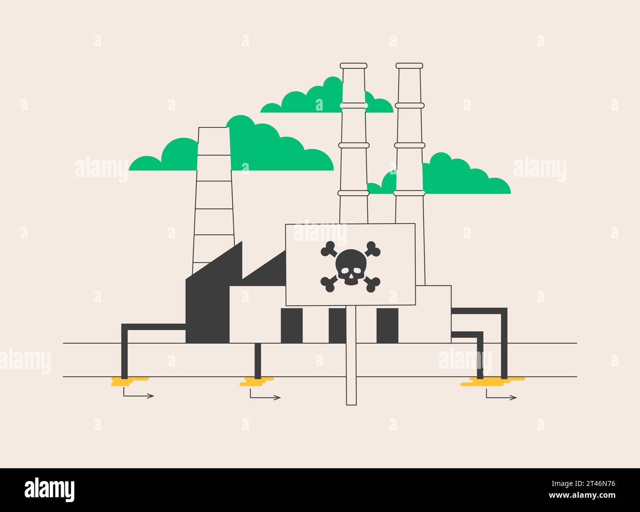 Groundwater pollution abstract concept vector illustration Stock Vector ...