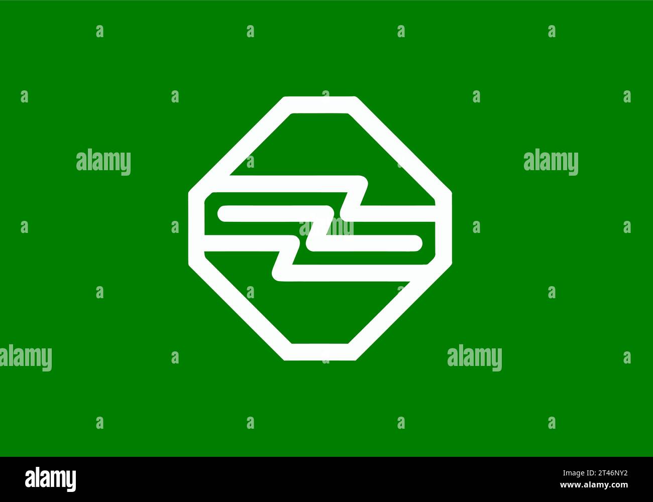 Vector Flag Of Mishima In Kagoshima Prefecture In Japan, Isolated On