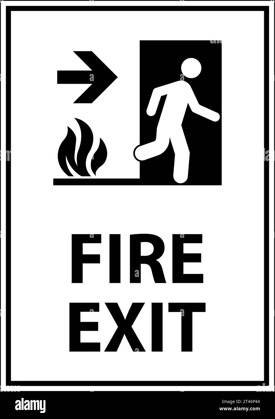 warning-sign-fire-exit-stock-vector-image-art-alamy