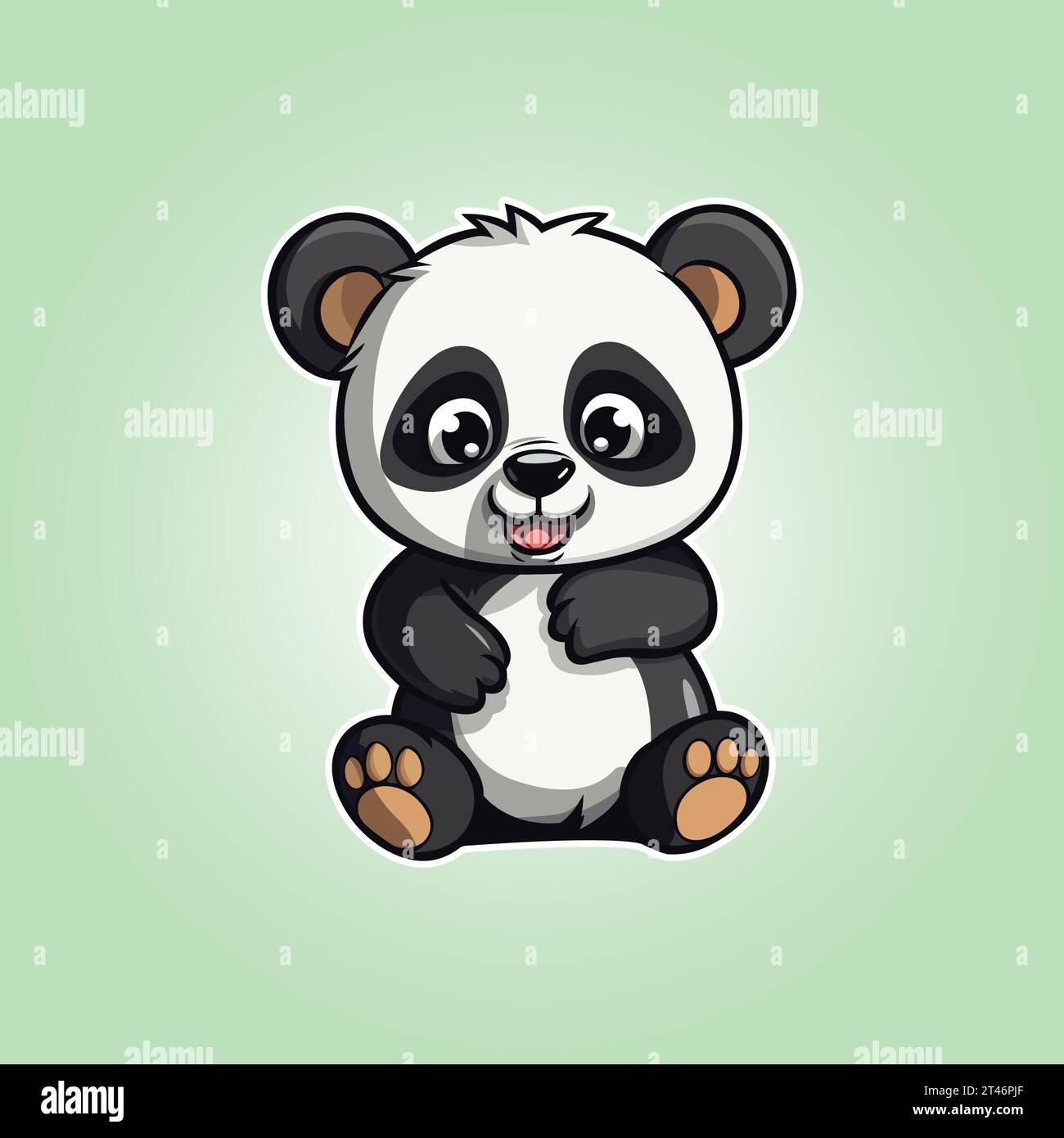 Vector cute panda cartoon illustration Stock Vector Image & Art - Alamy