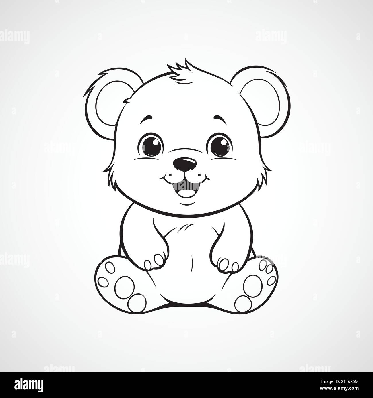 Vector cute teddy bear illustration Stock Vector