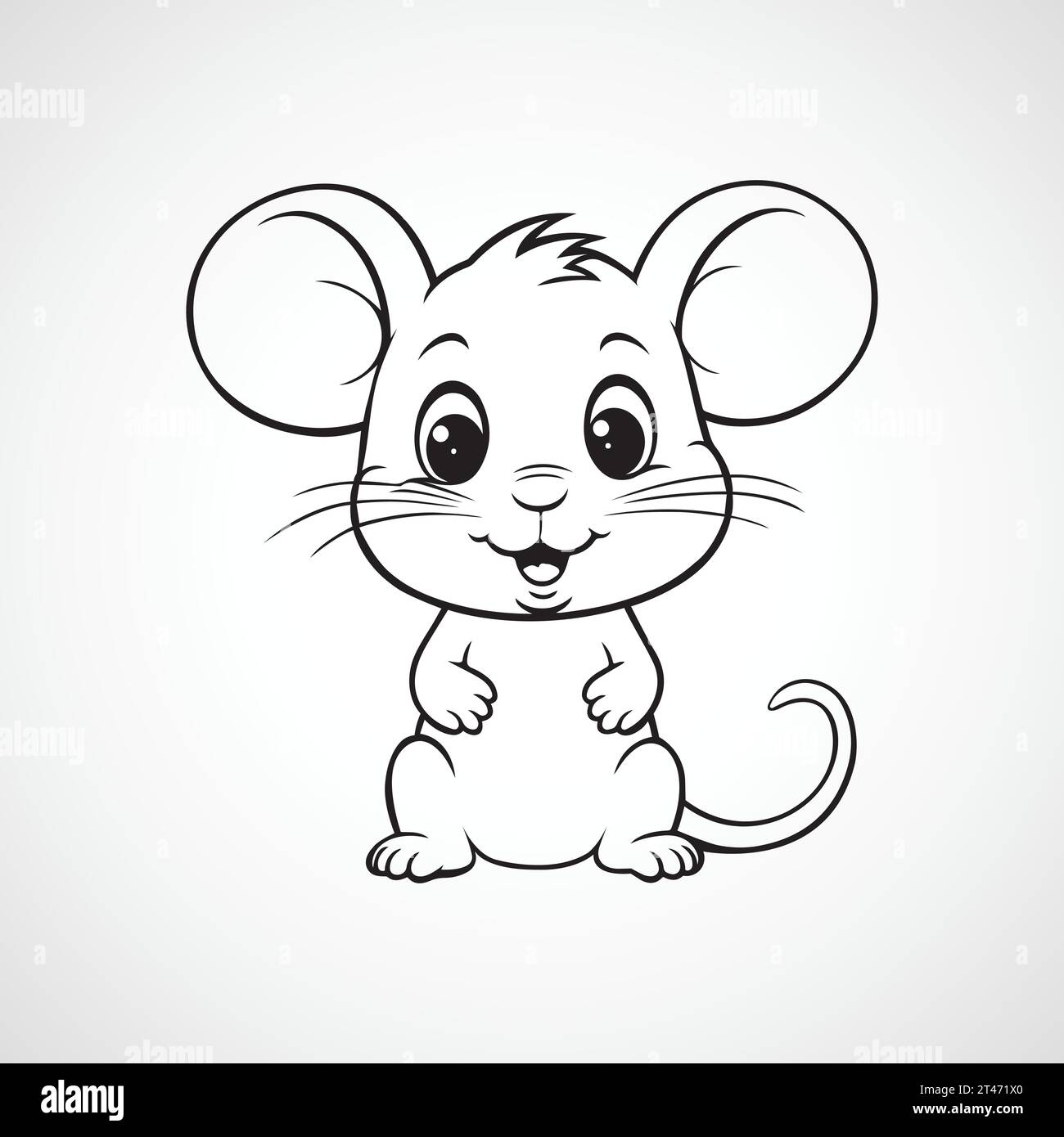 vector rat cartoon illustration Stock Vector