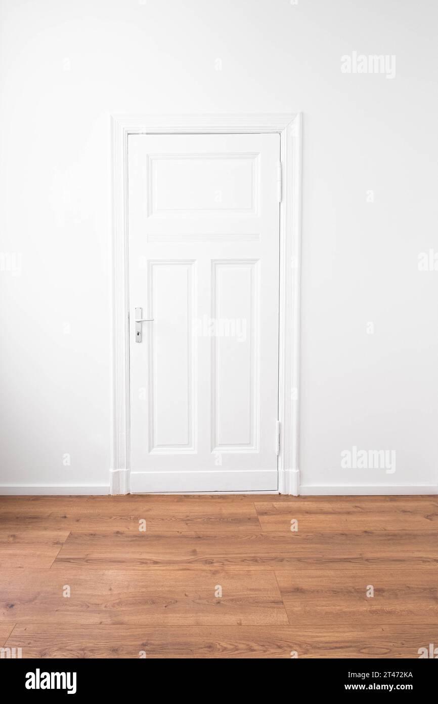 room door in empty apartment or flat Stock Photo