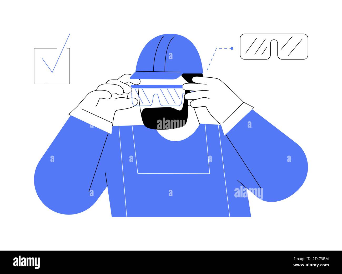 Eyes and face protections abstract concept vector illustration Stock ...
