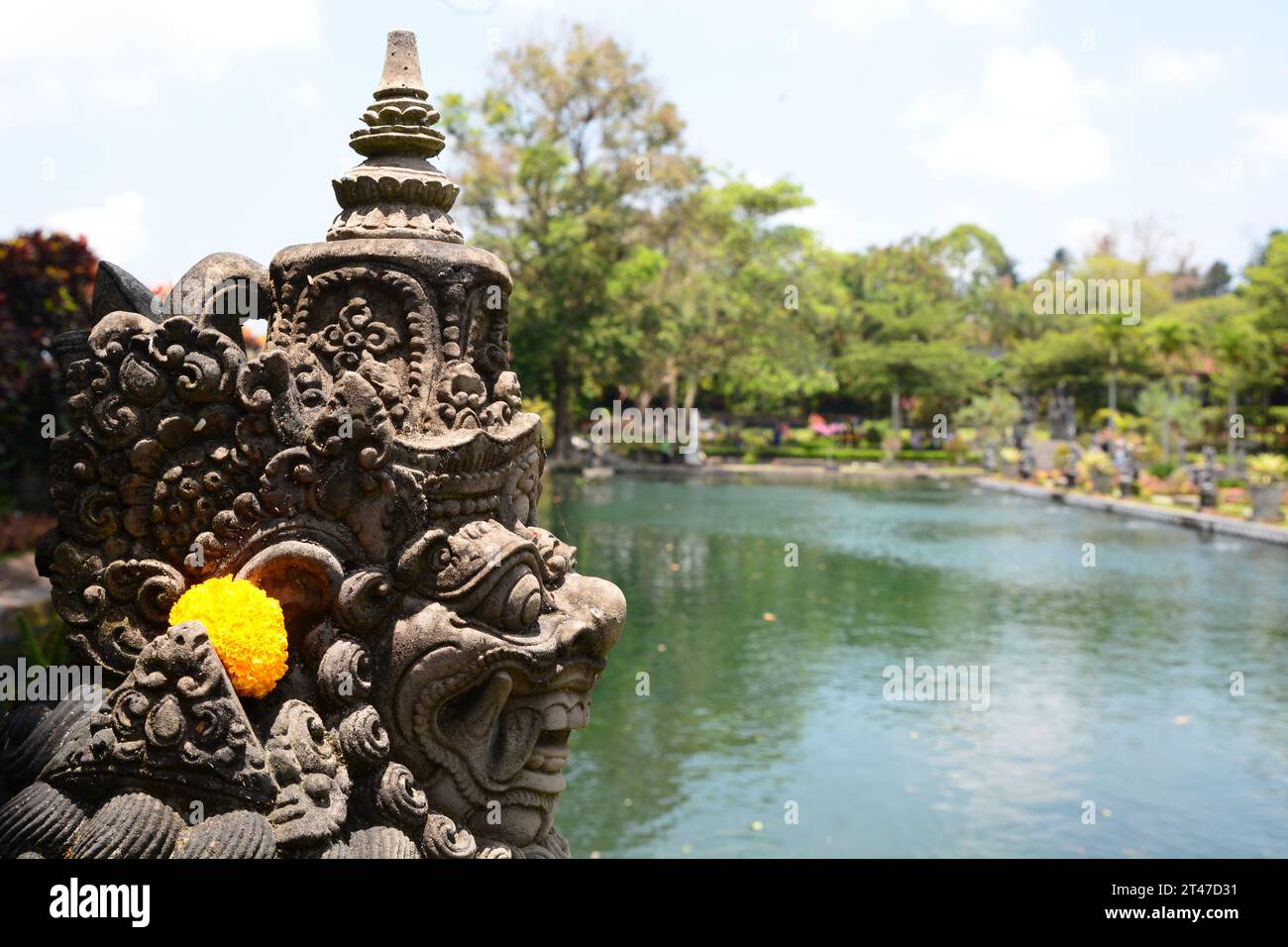 Tirta Gangga water palace statue detail. Karangsem regency. Bali. Indonesia Stock Photo