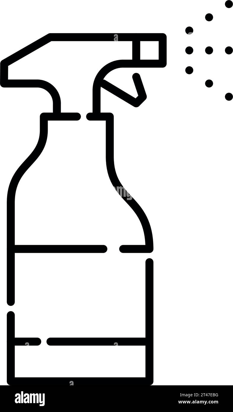 Cleaning spray. Household detergent. Pixel perfect, editable stroke Stock Vector