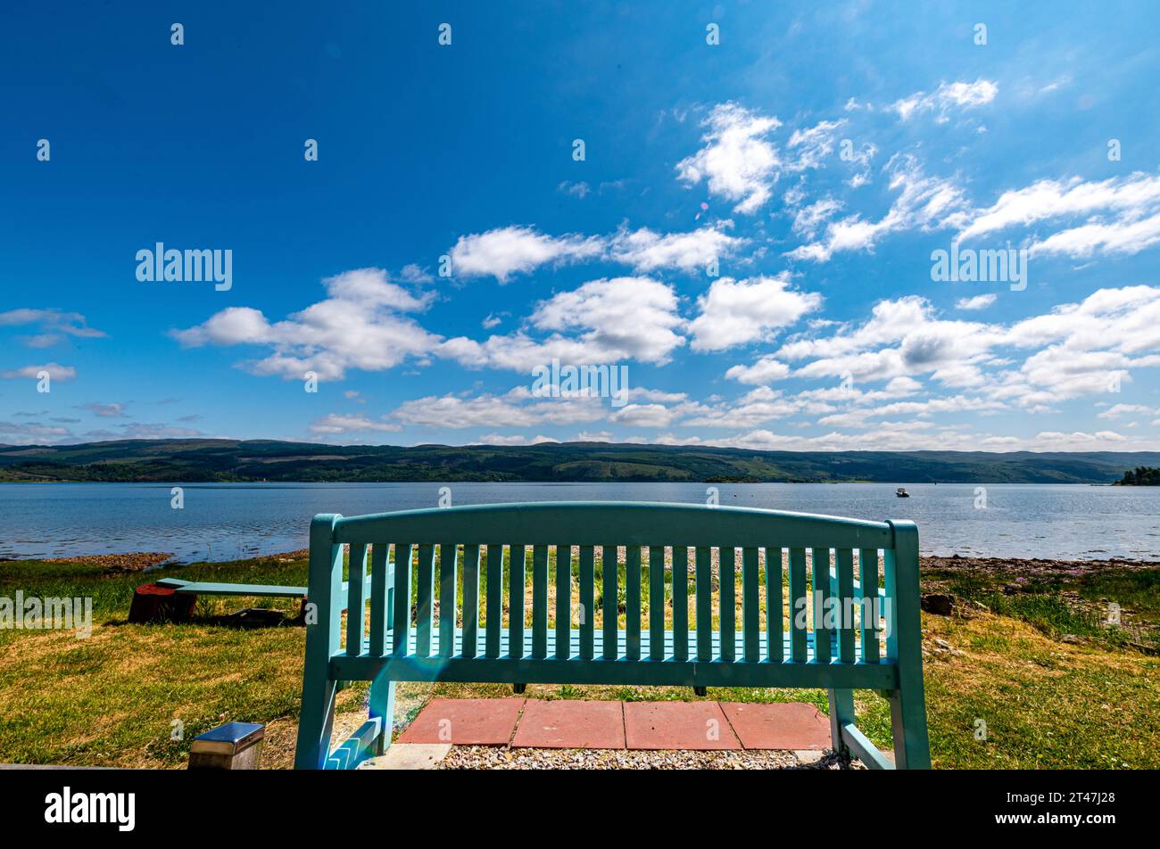Benches with a view Stock Photo