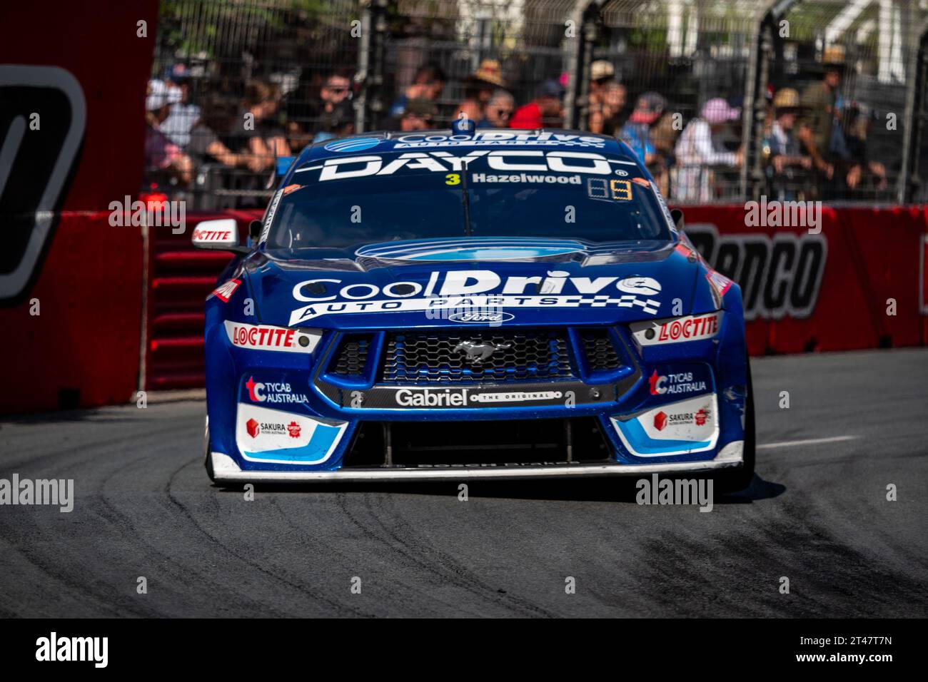 Gold Coast, Australia. 29 October, 2023. Blanchard Racing Team's Todd Hazelwood turning into Repco Corner during Race 26 at the Boost Mobile Gold Goast 500. Credit: James Forrester/Alamy Live News Stock Photo
