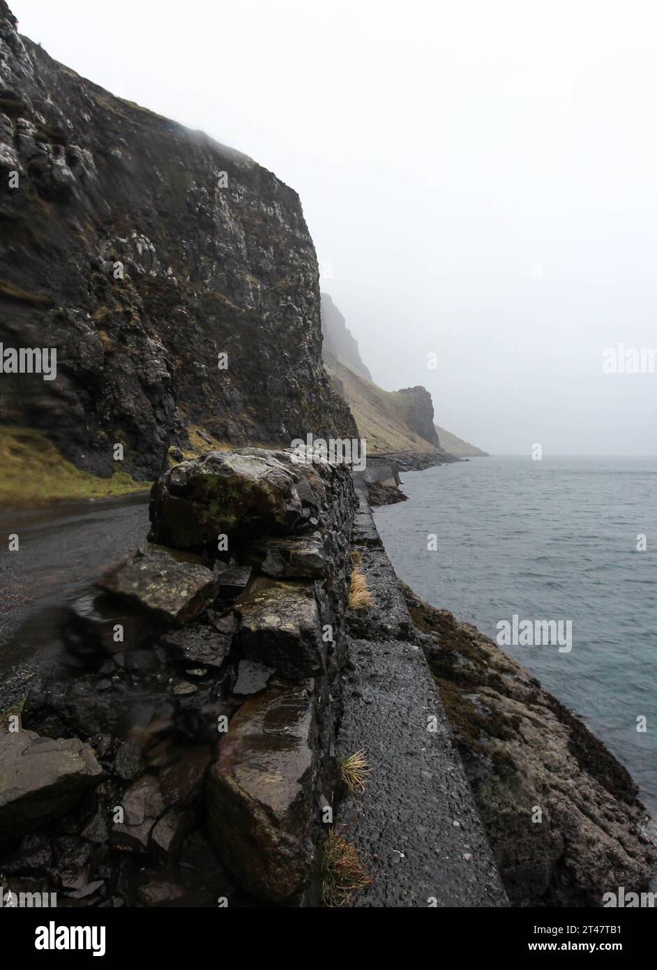 An aerial view of Isle of Mull during foggy weather Stock Photo Alamy