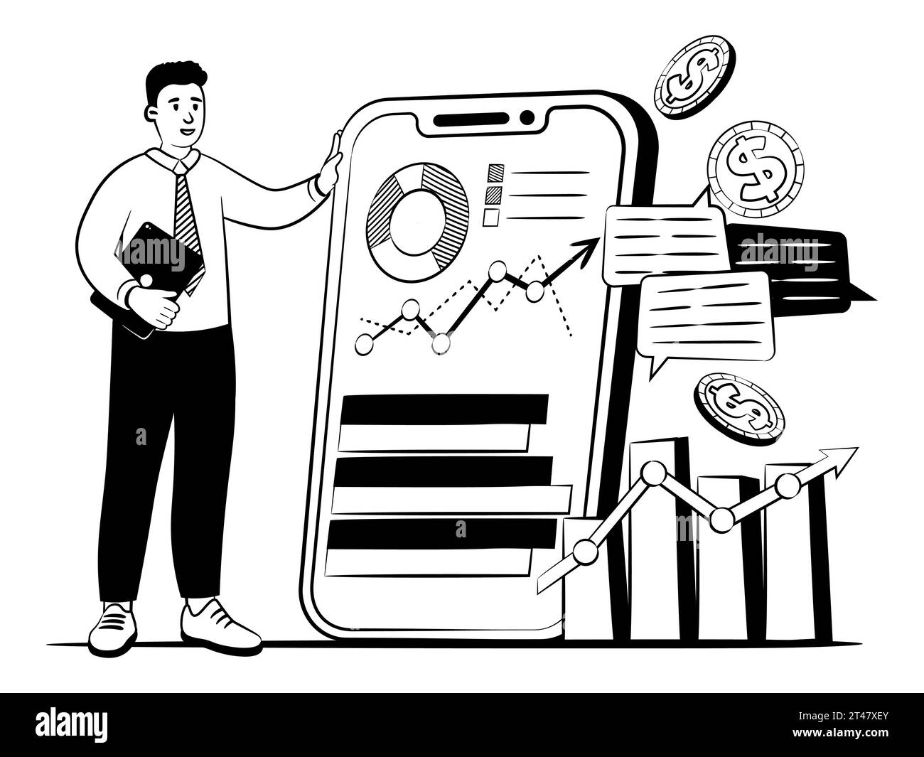 Man shows woman in Cut Out Stock Images & Pictures - Alamy