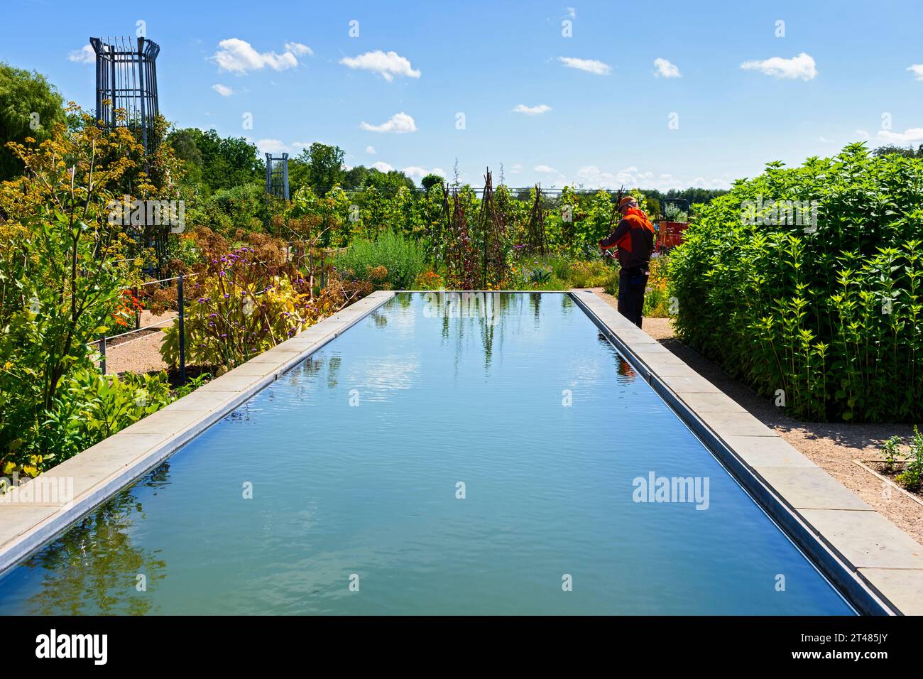 Water feature in the Kitchen Garden area of the Weston Walled Garden at
