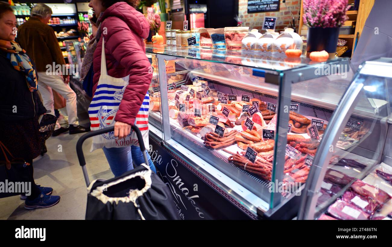 Warsaw, Poland. 28 October 2023. "Tradycja Smaku" cold cuts and meat