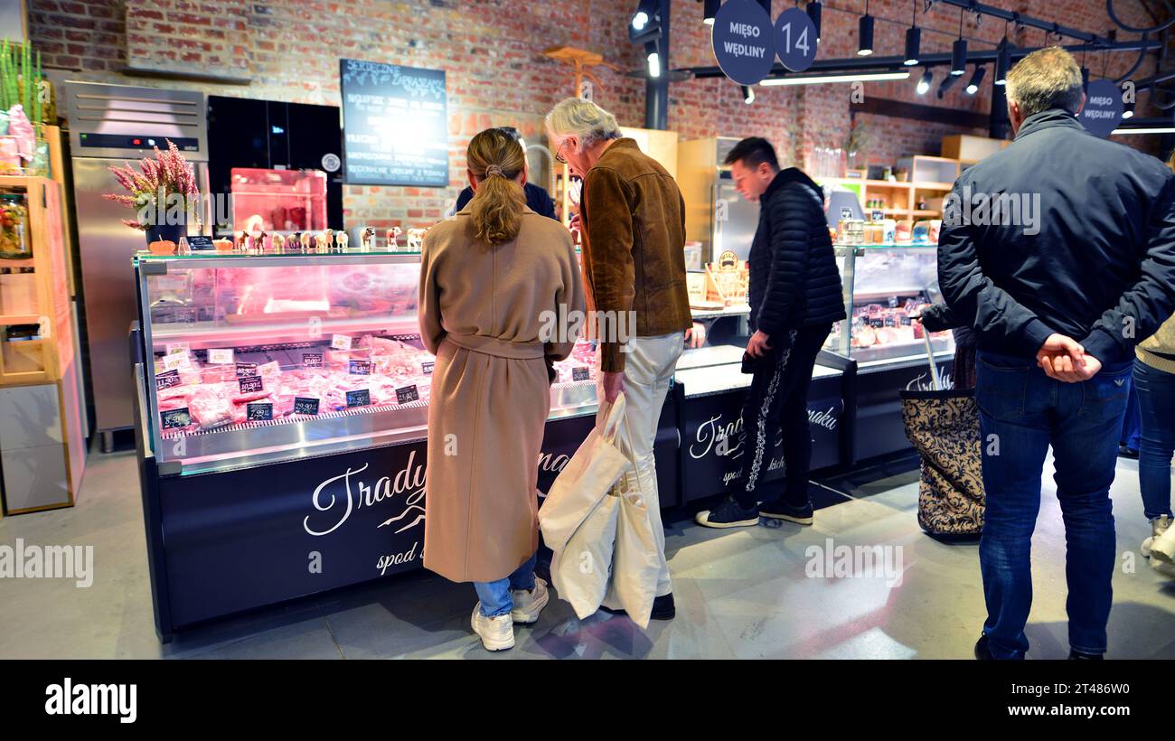 Warsaw, Poland. 28 October 2023. "Tradycja Smaku" cold cuts and meat