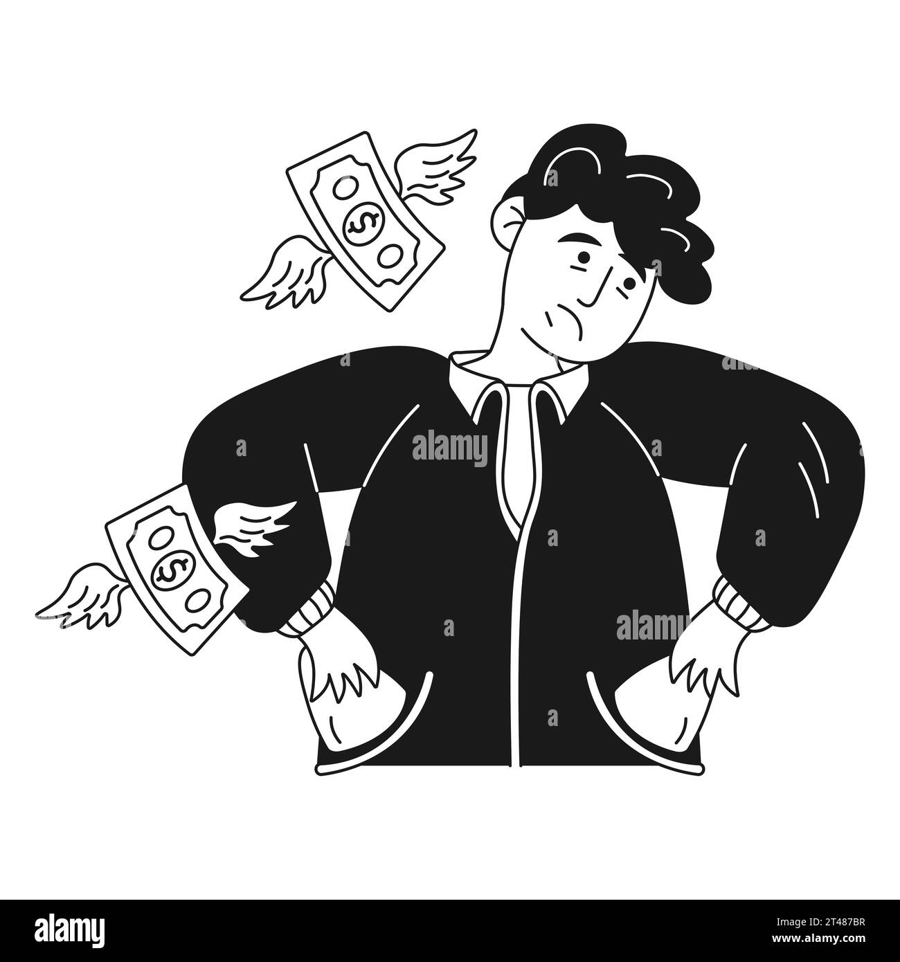 financial character guy with empty pockets Stock Vector Image & Art Alamy