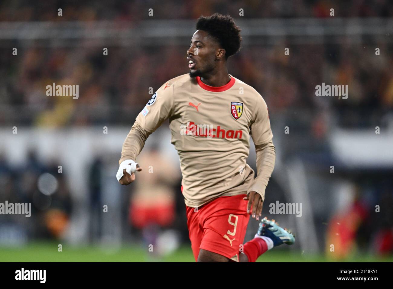 LENS, FRANCE - OCTOBER 24: Elye Wahi of RC Lens during the UEFA ...