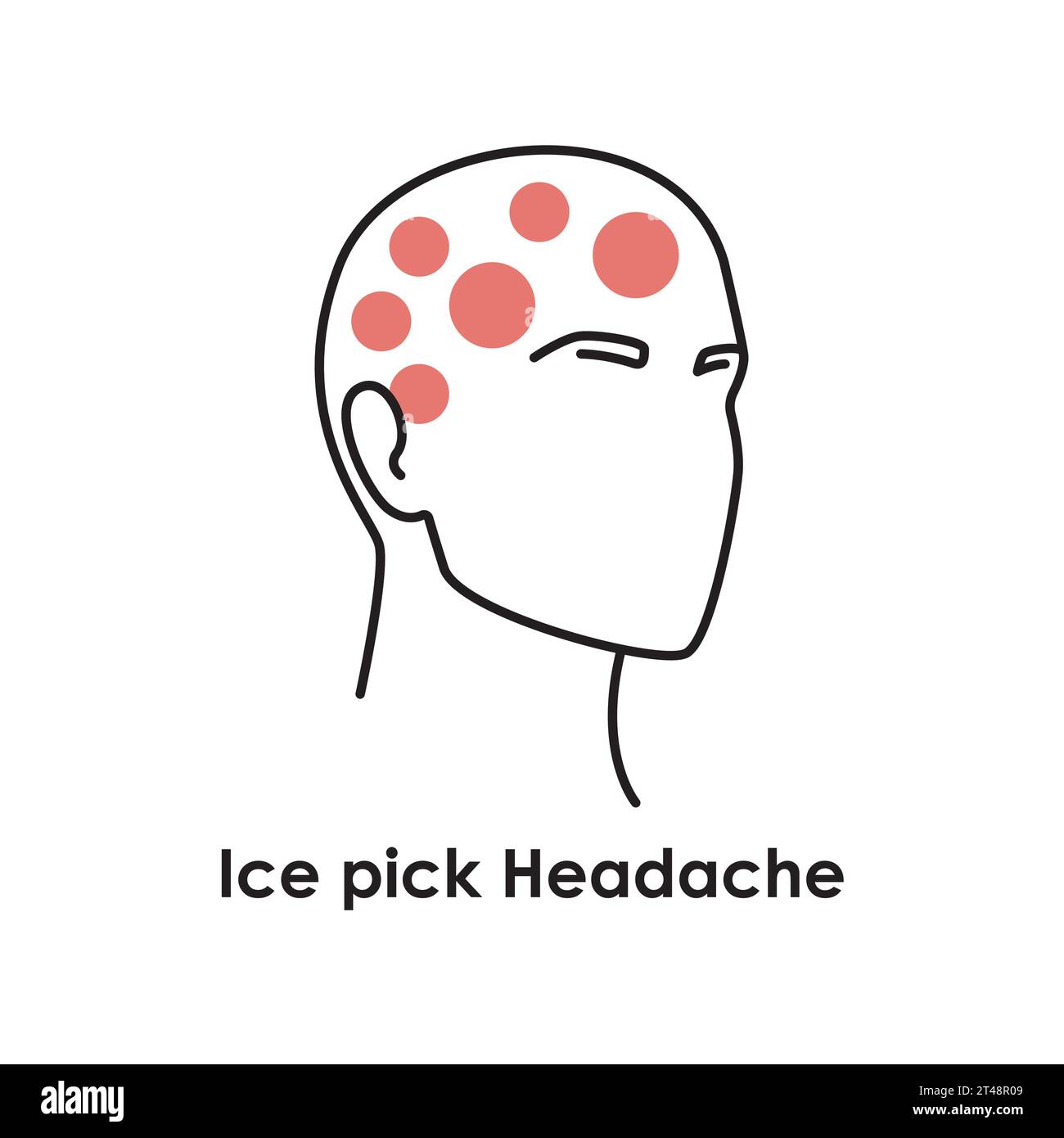 Ice pick Headache color icon. Vector isolated illustration. Migraine