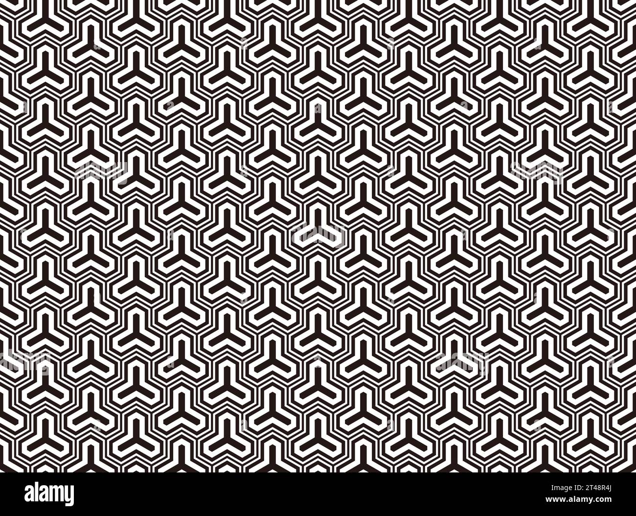 Vector Japanese Seamless Monochrome Vintage Pattern. Horizontally And Vertically Repeatable. Stock Vector