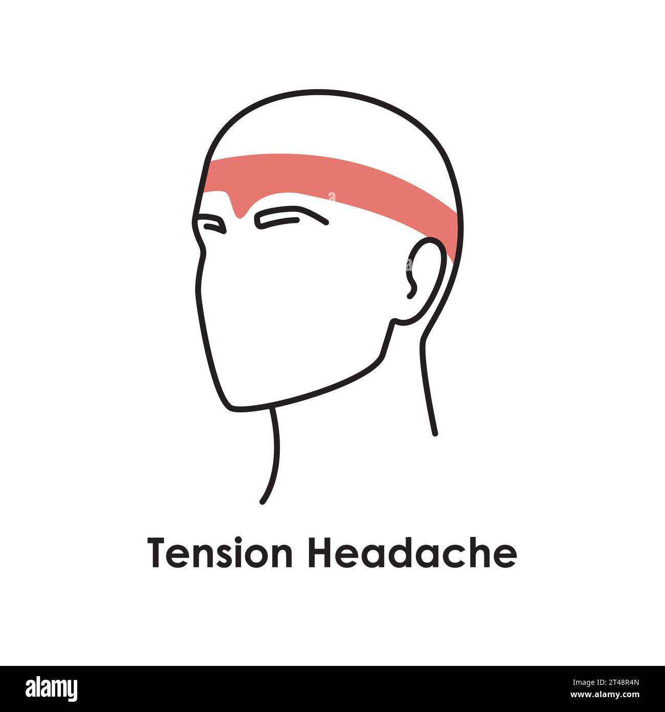 Tension headache color icon. Vector isolated illustration. Migraine