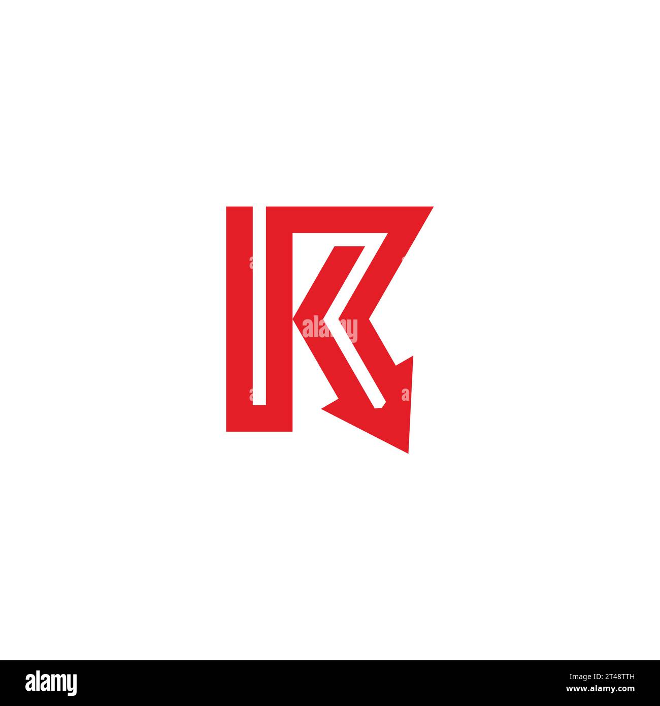 letter k pointing location arrow logo vector Stock Vector