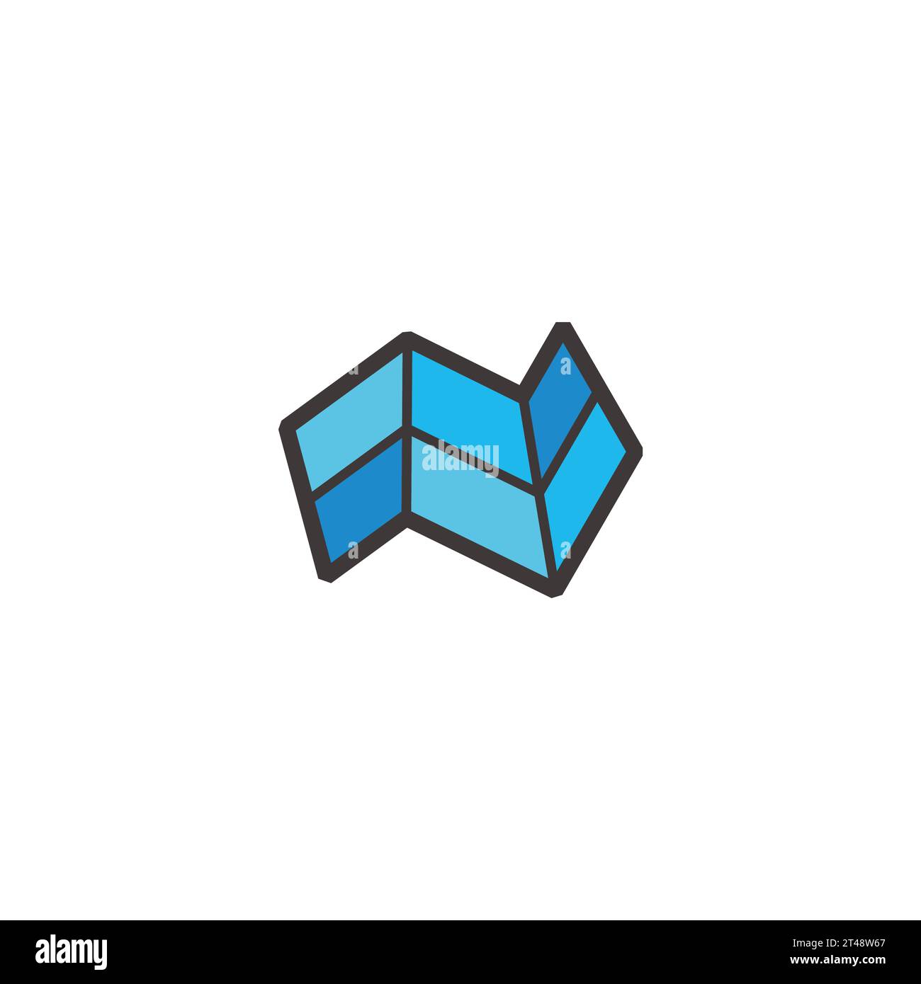 abstract doodle windows glass home logo vector Stock Vector