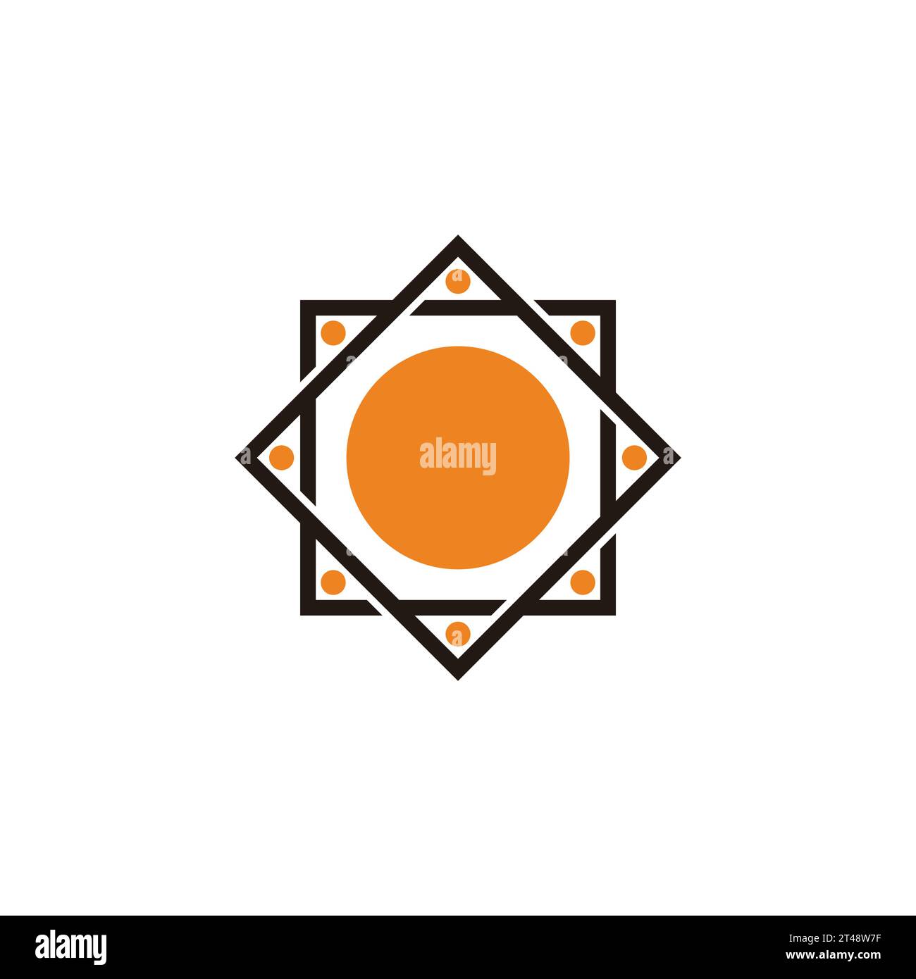 geometric sun motion moon symbol icon vector Stock Vector