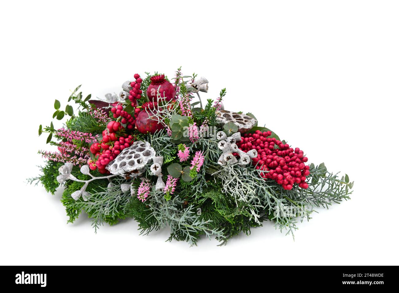 Grave decorations freshly put in place Stock Photo