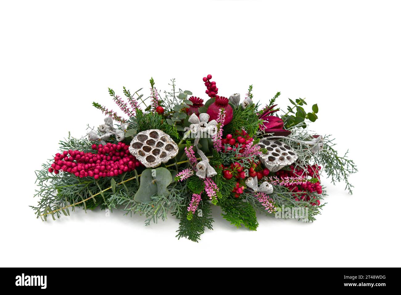 Grave decorations freshly put in place Stock Photo