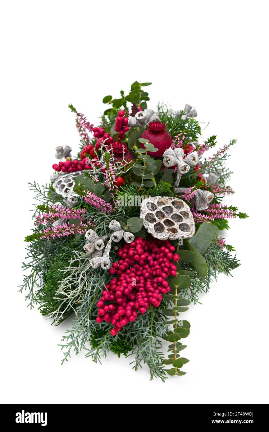 Grave decorations freshly put in place Stock Photo