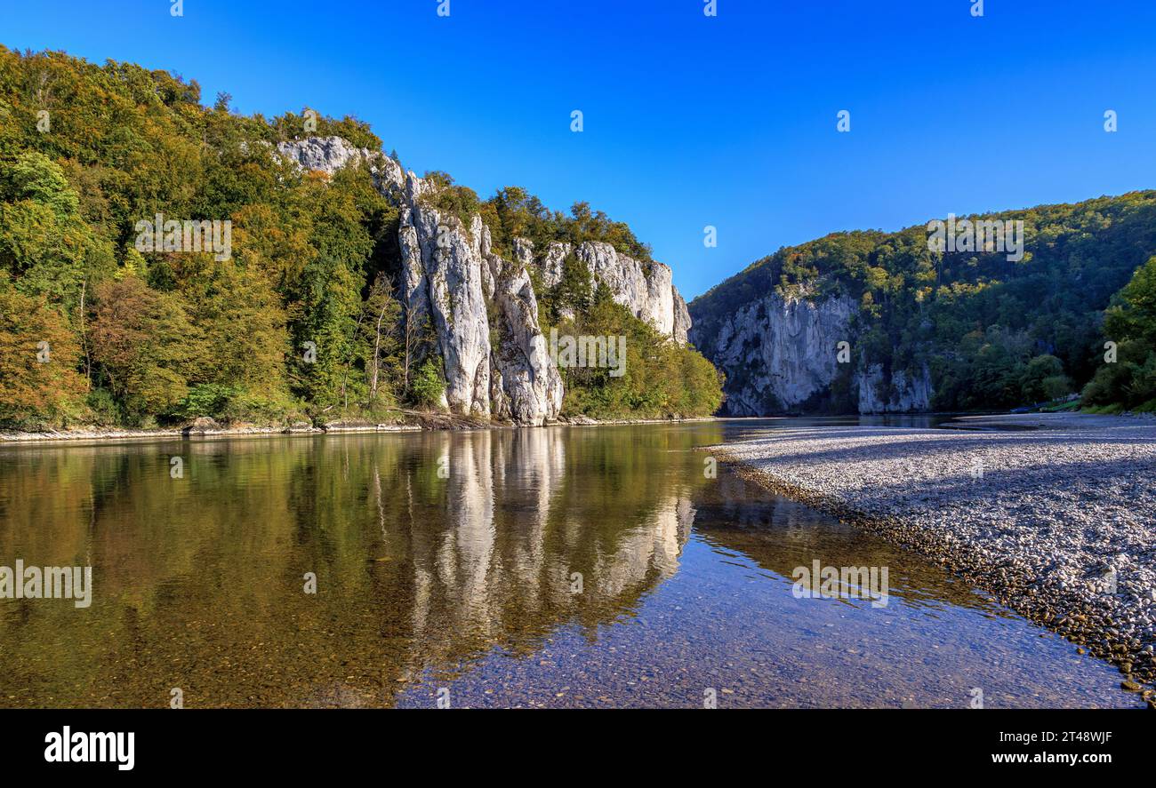Danube at the Danube near Weltenburg Monastery, Bavaria, Germany