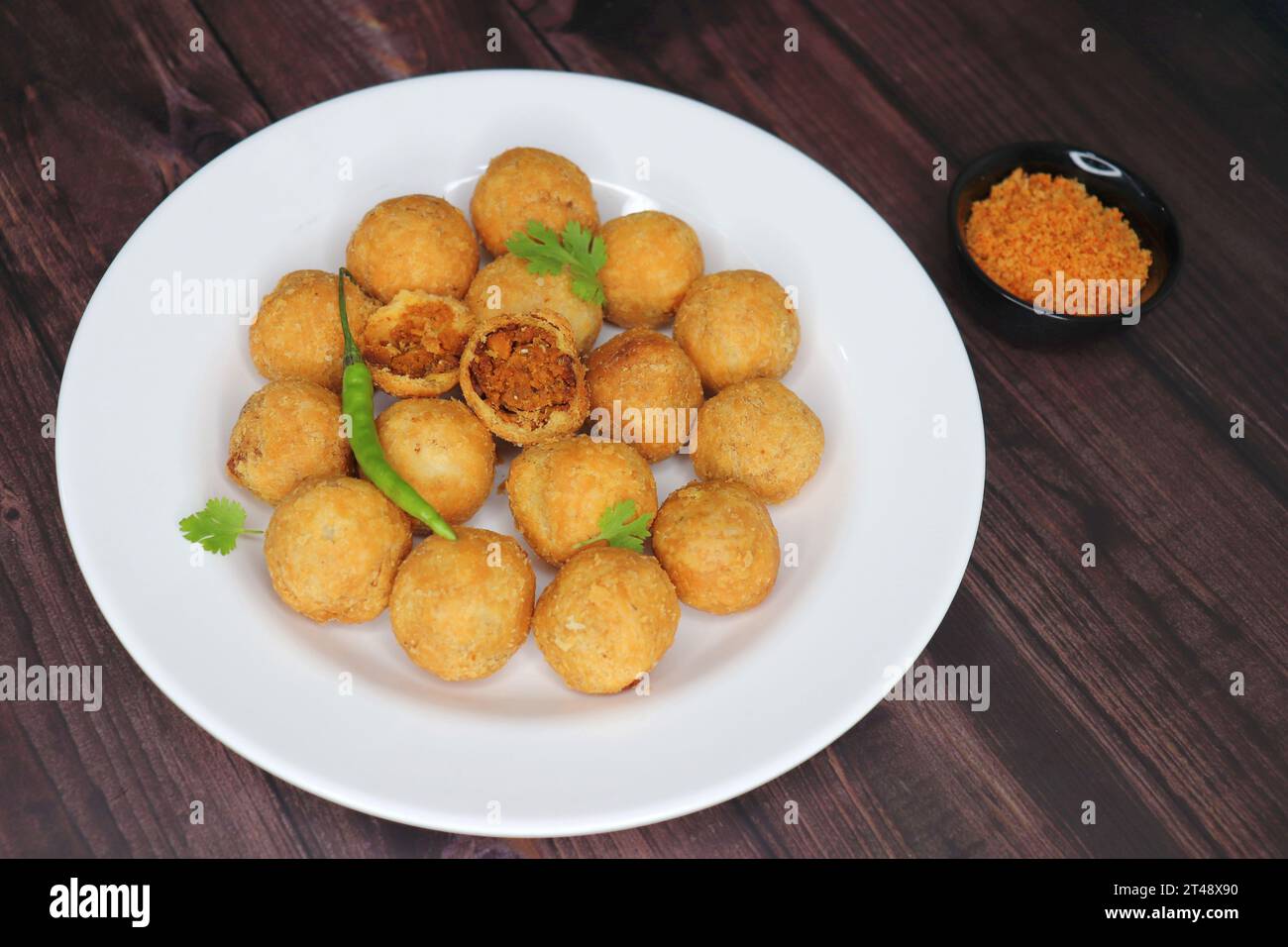 Dry Kachori is a deep fried crispy and crunchy balls of maida flour