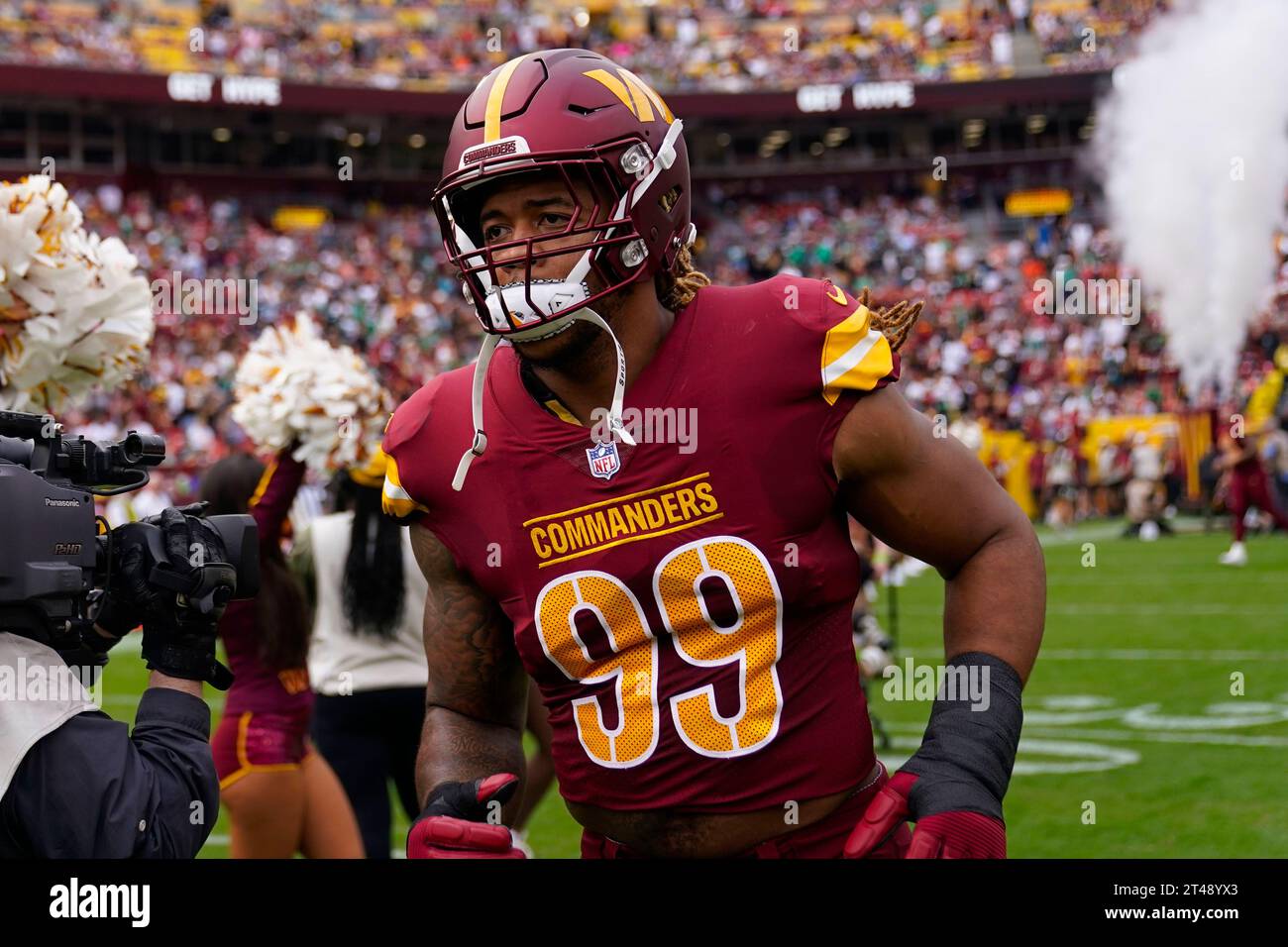 Washington Commanders defensive end Chase Young (99) taking the field ...