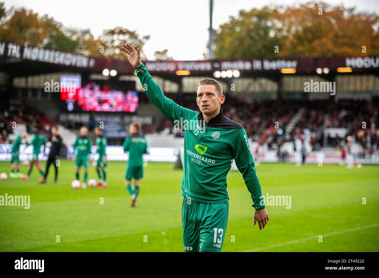 Vejle, Denmark. 29th Oct, 2023. Jeppe Gronning (13) of FF seen