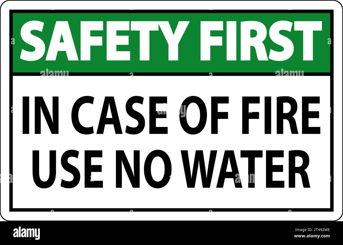 Danger Sign Danger - In Case Of Fire Use No Water Stock Vector