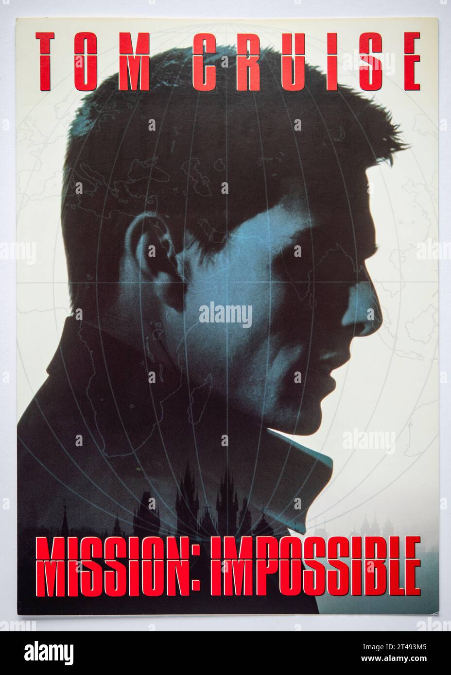 Front cover of publicity information for the movie Mission: Impossible, which was released in 1996 Stock Photo