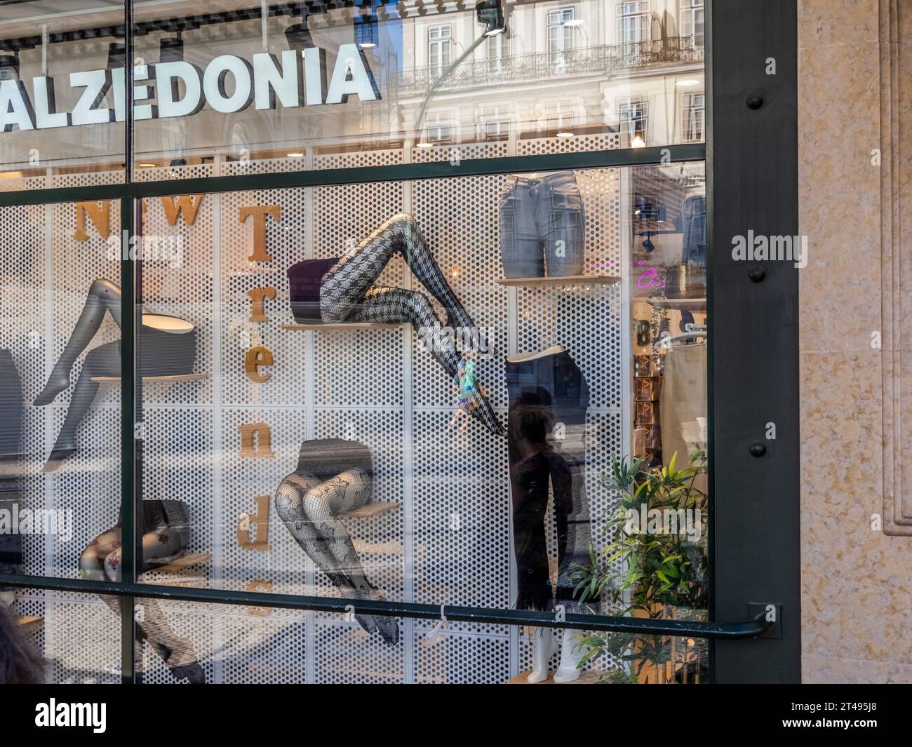 Shop window in the Baixa central neighborhood of Lisbon Portugal Stock Photo