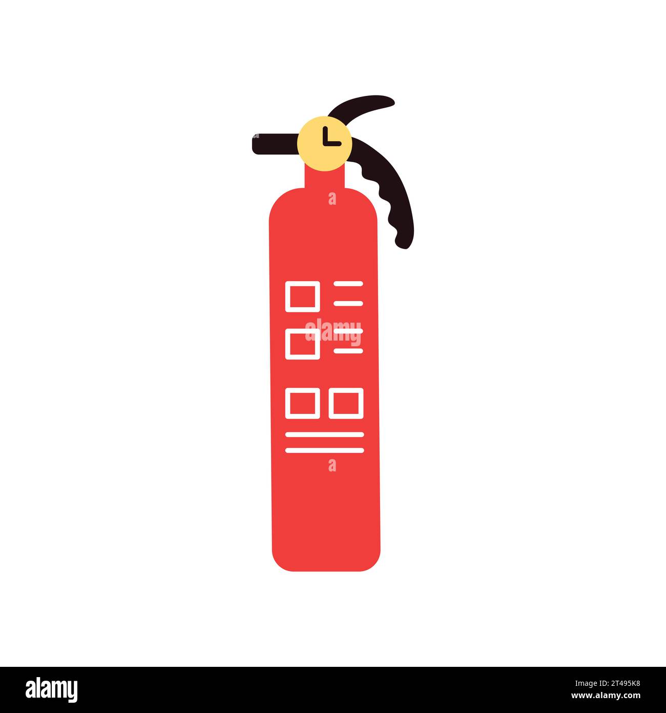 Fire extinguisher color icon. Portable firefighting equipment. Vector