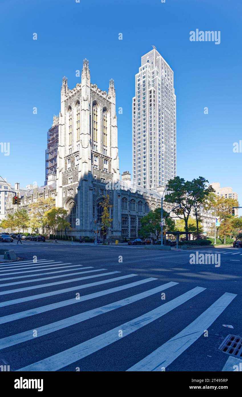 Robert A.M. Stern Architects designed Claremont Hall to rise 41 floors within Union Theological Seminary’s courtyard in complementary color and style. Stock Photo