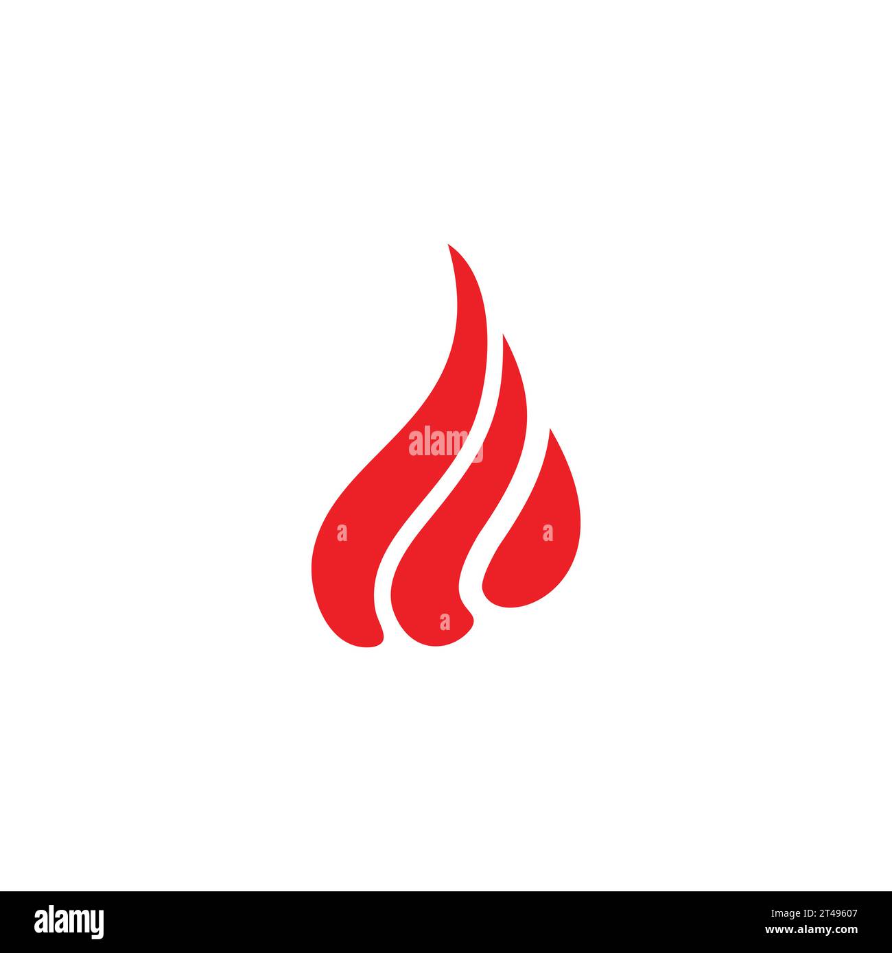 letter d curves flame simple abstract logo vector Stock Vector