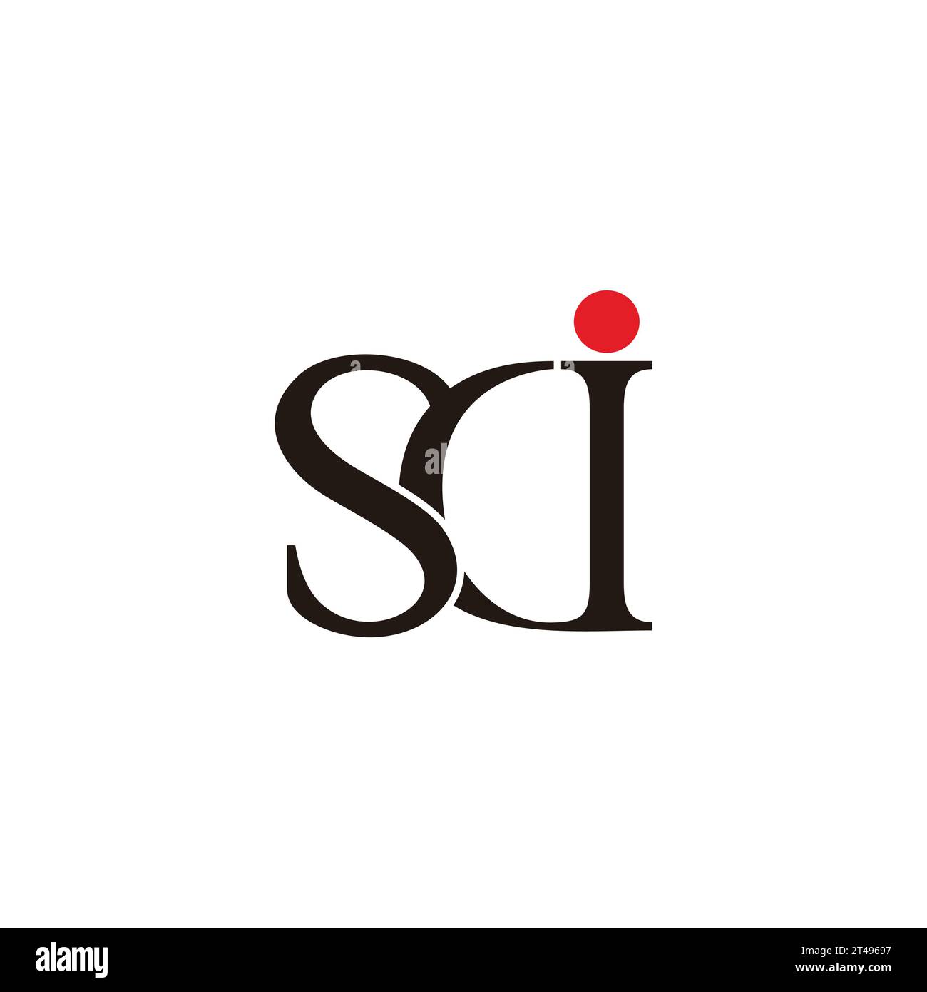 letter sci simple linked logo vector Stock Vector Image & Art - Alamy