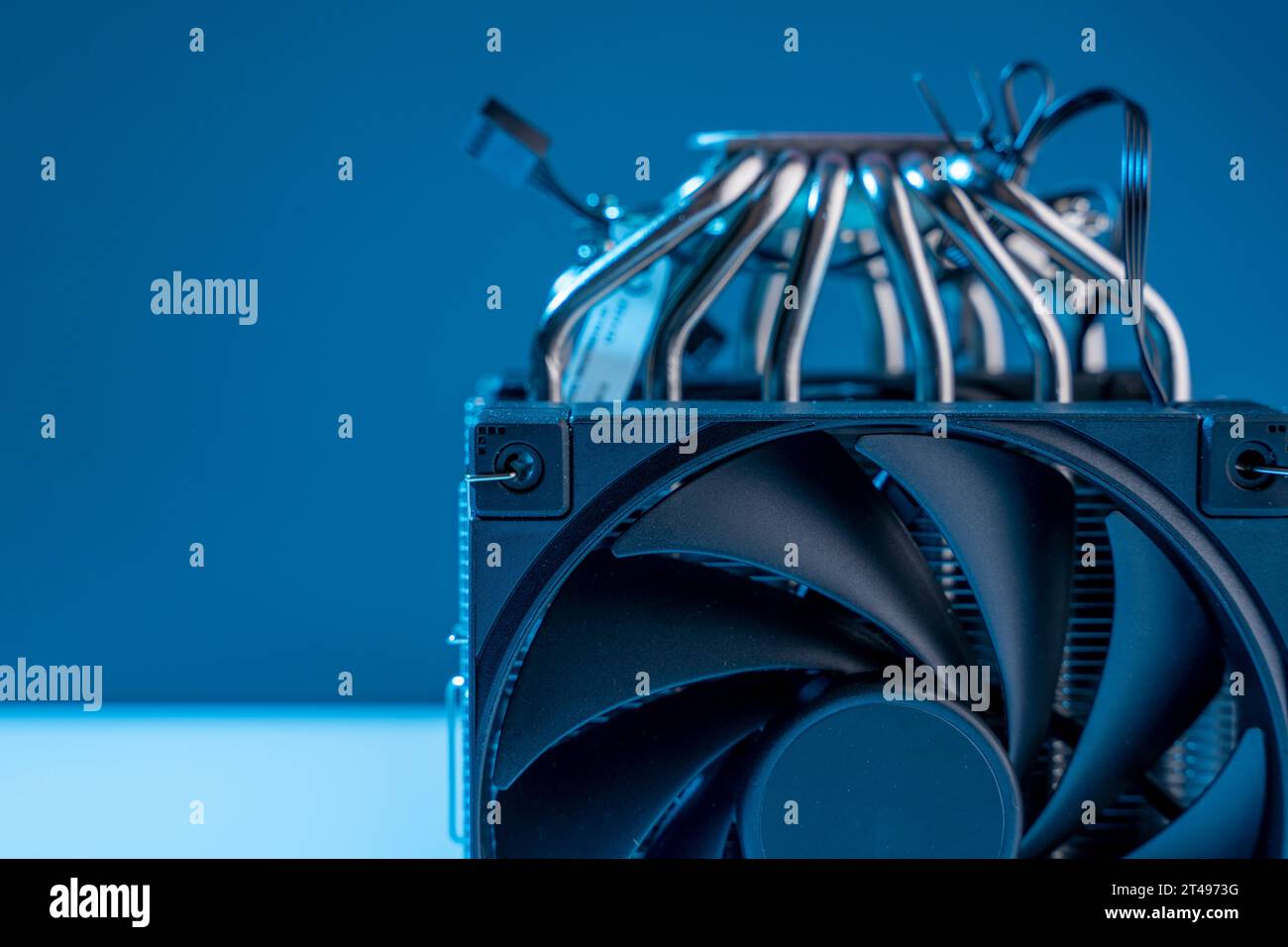 Computer fan. modern powerful cooler for cooling the CPU. Processor ...