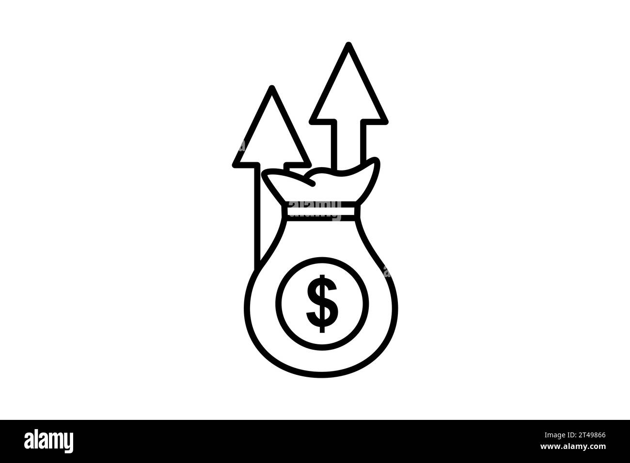 inflation icon. icon related to investments and financial concepts. Line icon style. Simple vector design editable Stock Vector