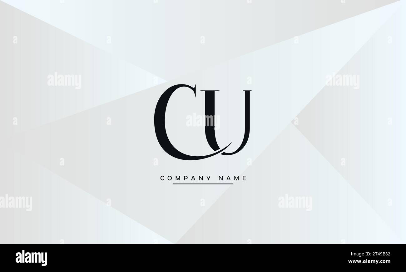 CU, UC Abstract Letters Logo Monogram Stock Vector