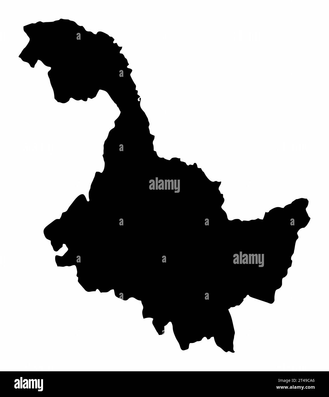 Heilongjiang Province map silhouette isolated on white background, China Stock Vector