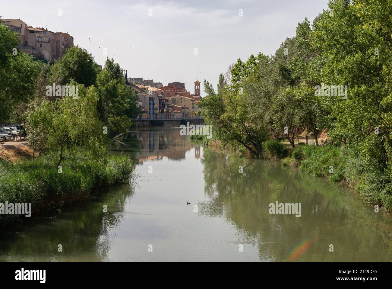 Cardener River in the town of Súria. Stock Photo