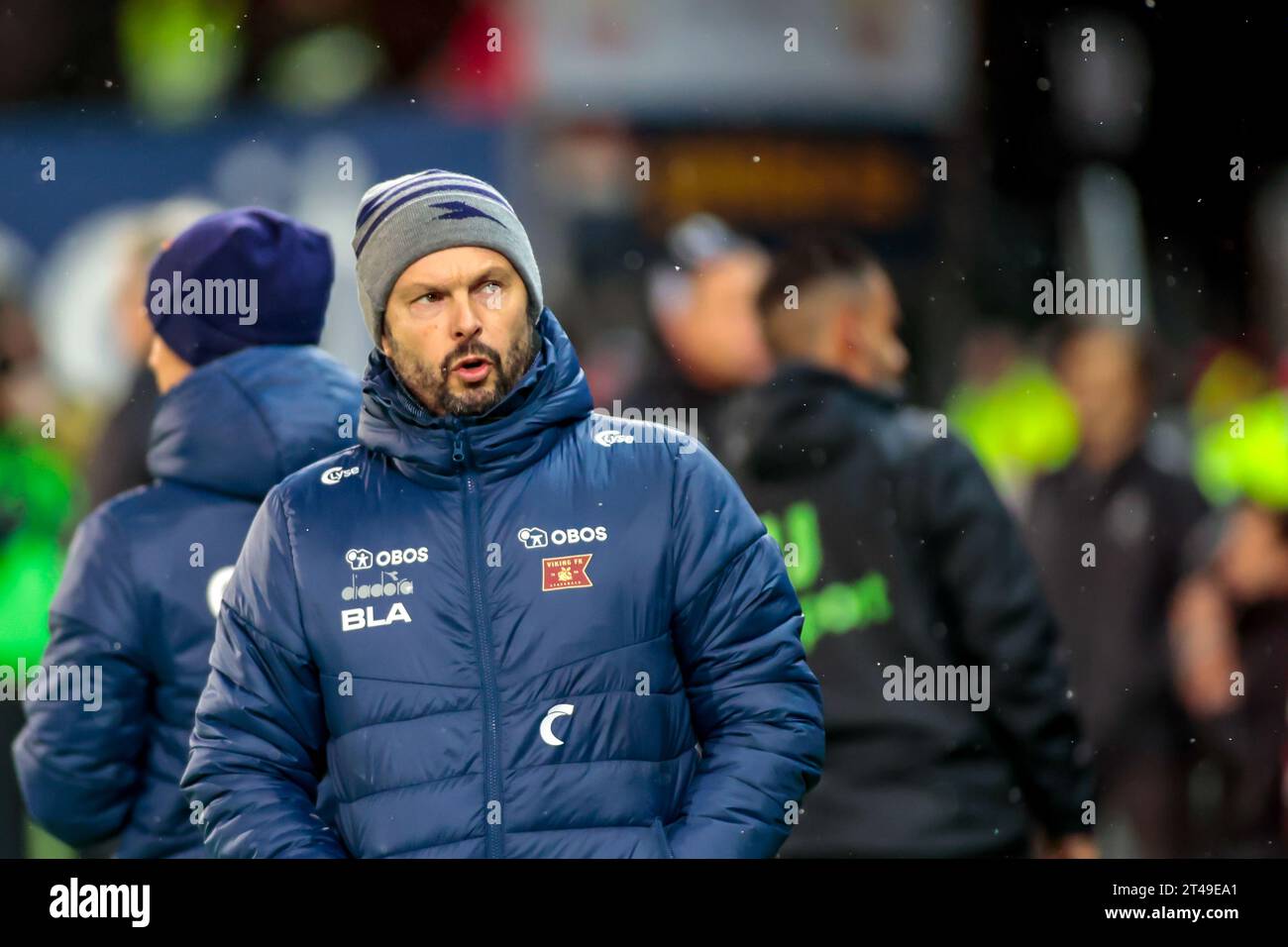 Drammen, Norway, 29th October 2023. Viking's assistant manager Bjarte Lunde Aarsheim before the Eliteserien match between Strømsgodset and Viking at Marienlyst Stadium in Drammen.   Credit: Frode Arnesen/Alamy Live News Stock Photo