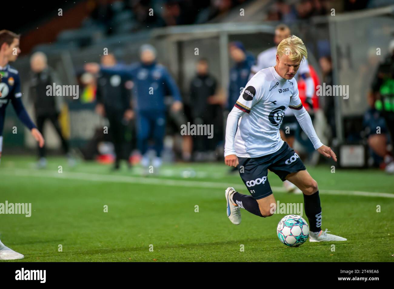 Drammen, Norway, 29th October 2023. Viking's Harald Nilsen Tangen in the Eliteserien match between Strømsgodset and Viking at Marienlyst Stadium in Drammen.   Credit: Frode Arnesen/Alamy Live News Stock Photo