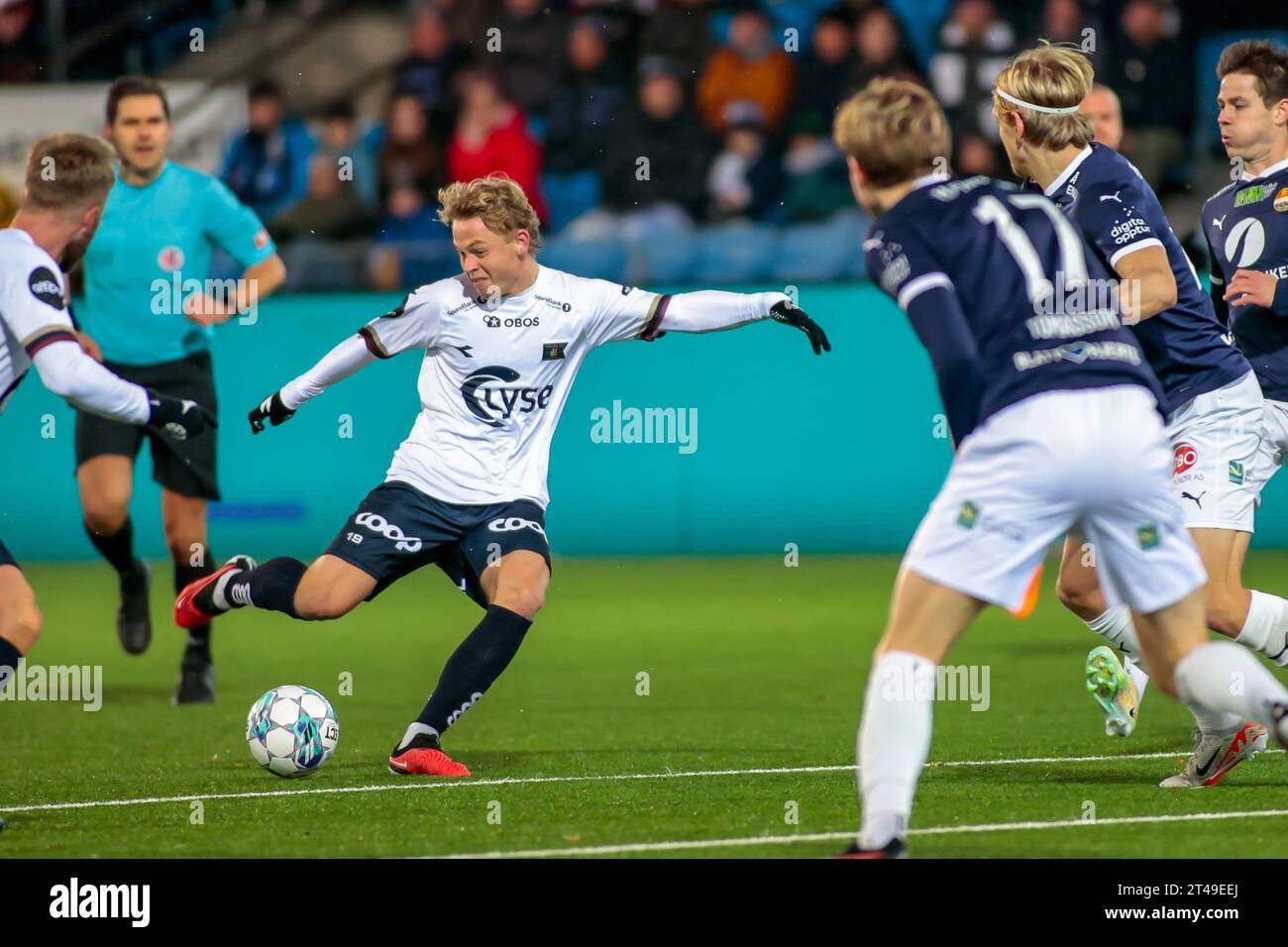 Drammen, Norway, 29th October 2023. Viking's Sondre Auklend in the Eliteserien match between Strømsgodset and Viking at Marienlyst Stadium in Drammen.   Credit: Frode Arnesen/Alamy Live News Stock Photo