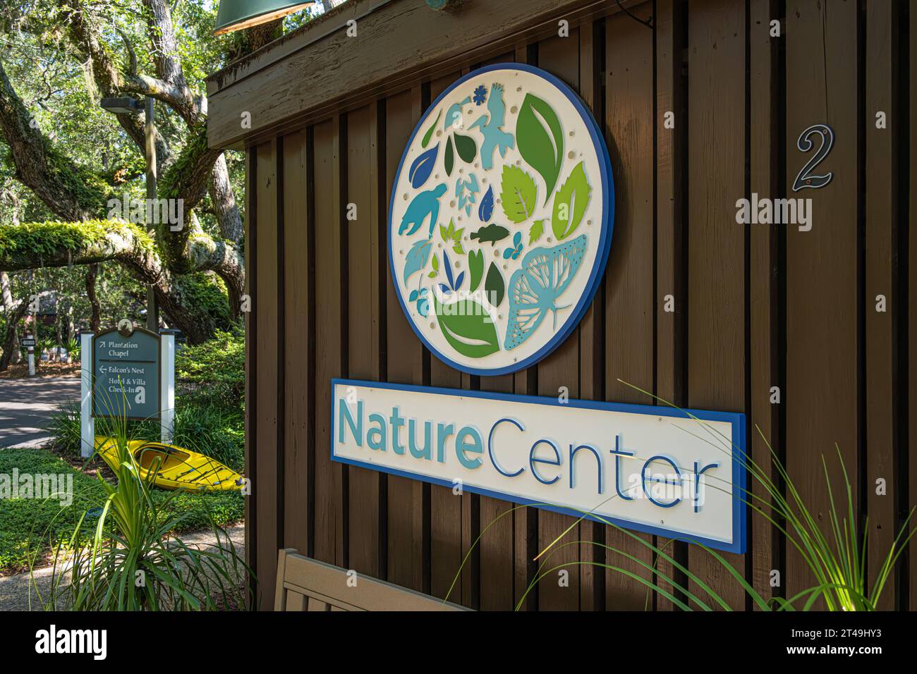 The Nature Center at the Omni Amelia Island Resort features rescued animals and offers a variety of family-friendly adventure tours. (USA) Stock Photo