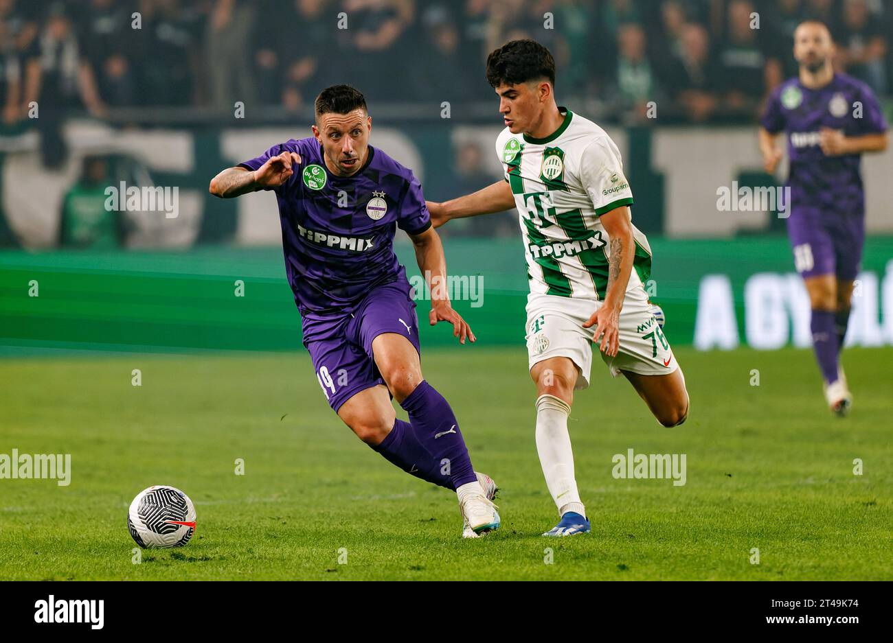 Krisztian Lisztes of Ferencvarosi TC celebrates after scoring a